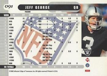 1999 Collector's Edge Supreme #091 Jeff George Back