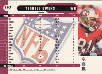 1999 Collector's Edge Supreme #110 Terrell Owens Back