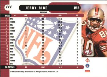 1999 Collector's Edge Supreme #111 Jerry Rice Back