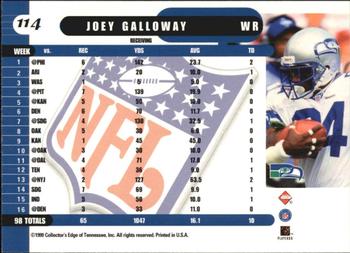 1999 Collector's Edge Supreme #114 Joey Galloway Back
