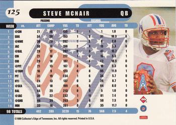1999 Collector's Edge Supreme #125 Steve McNair Back