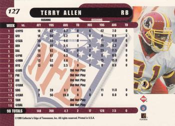 1999 Collector's Edge Supreme #127 Terry Allen Back
