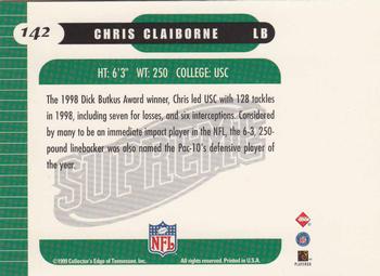 1999 Collector's Edge Supreme #142 Chris Claiborne Back