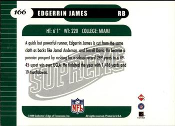 1999 Collector's Edge Supreme #166 Edgerrin James Back