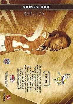2007 Leaf Rookies & Stars - Freshman Orientation Materials Jerseys #FO-10 Sidney Rice Back