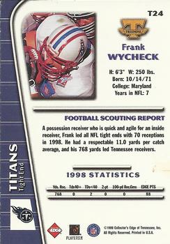 1999 Collector's Edge Triumph #T24 Frank Wycheck Back