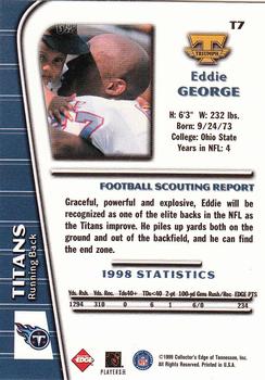 1999 Collector's Edge Triumph #T7 Eddie George Back