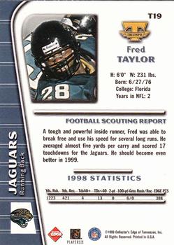 1999 Collector's Edge Triumph #T19 Fred Taylor Back