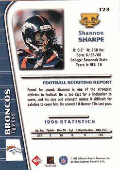 1999 Collector's Edge Triumph #T23 Shannon Sharpe Back