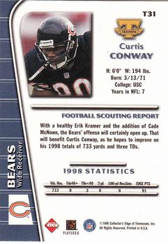 1999 Collector's Edge Triumph #T31 Curtis Conway Back