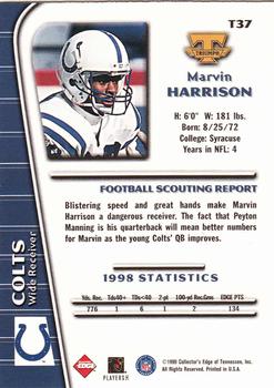 1999 Collector's Edge Triumph #T37 Marvin Harrison Back