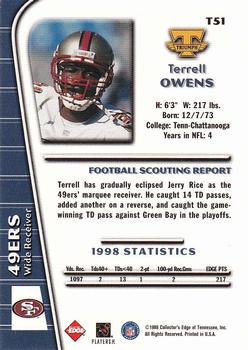 1999 Collector's Edge Triumph #T51 Terrell Owens Back