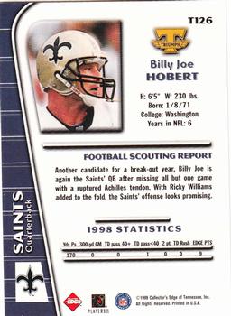 1999 Collector's Edge Triumph #T126 Billy Joe Hobert Back