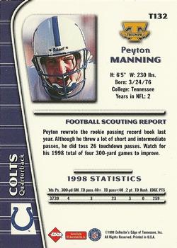 1999 Collector's Edge Triumph #T132 Peyton Manning Back