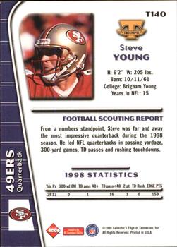 1999 Collector's Edge Triumph #T140 Steve Young Back