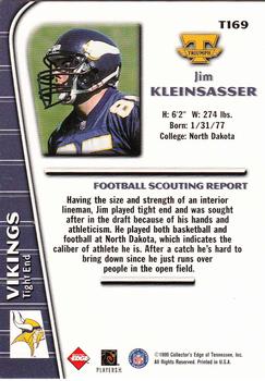1999 Collector's Edge Triumph #T169 Jim Kleinsasser Back