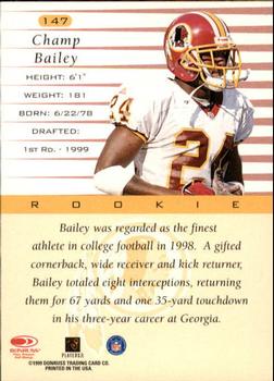 1999 Donruss #147 Champ Bailey Back