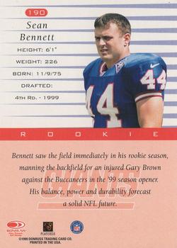1999 Donruss #190 Sean Bennett Back