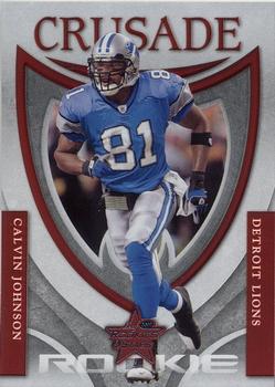 2007 Leaf Rookies & Stars - Rookie Crusade Red #RC-11 Calvin Johnson Front