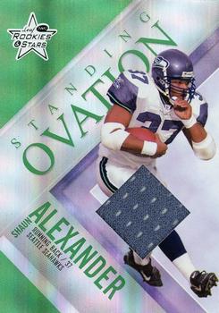 2007 Leaf Rookies & Stars - Standing Ovation Materials Green #SO-9 Shaun Alexander Front