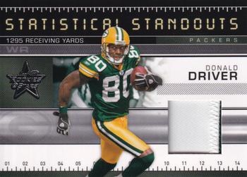 2007 Leaf Rookies & Stars - Statistical Standouts Materials Prime #SS-12 Donald Driver Front