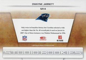 2007 Leaf Rookies & Stars - Studio Rookies #SR-11 Dwayne Jarrett Back