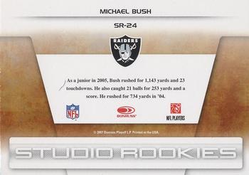 2007 Leaf Rookies & Stars - Studio Rookies #SR-24 Michael Bush Back