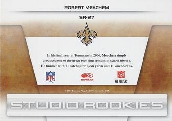 2007 Leaf Rookies & Stars - Studio Rookies #SR-27 Robert Meachem Back