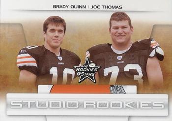 2007 Leaf Rookies & Stars - Studio Rookies #SR-40 Brady Quinn / Joe Thomas Front