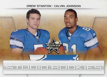 2007 Leaf Rookies & Stars - Studio Rookies #SR-41 Drew Stanton / Calvin Johnson Front