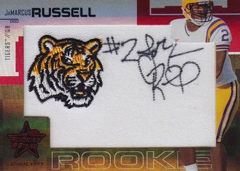 2007 Leaf Rookies & Stars Longevity - Rookie Autographs College Ruby #219 JaMarcus Russell Front
