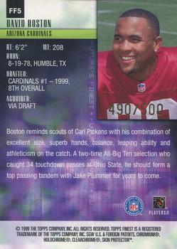 1999 Finest - Future's Finest #FF5 David Boston Back
