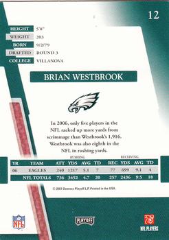 2007 Playoff Absolute Memorabilia - Retail #12 Brian Westbrook Back