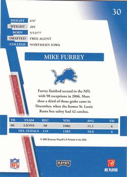 2007 Playoff Absolute Memorabilia - Retail #30 Mike Furrey Back