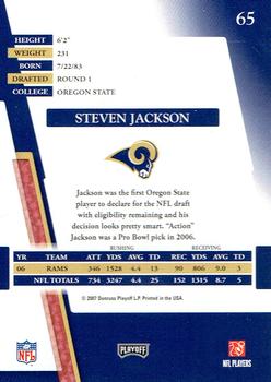 2007 Playoff Absolute Memorabilia - Retail #65 Steven Jackson Back