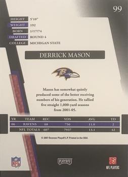 2007 Playoff Absolute Memorabilia - Retail #99 Derrick Mason Back