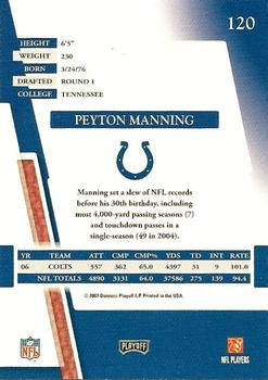 2007 Playoff Absolute Memorabilia - Retail #120 Peyton Manning Back
