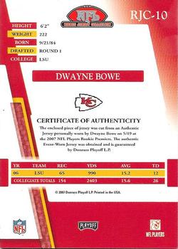 2007 Playoff Absolute Memorabilia - Rookie Jersey Collection #RJC-10 Dwayne Bowe Back