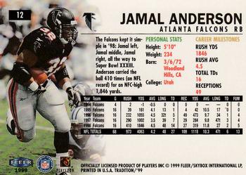 1999 Fleer Tradition #12 Jamal Anderson Back