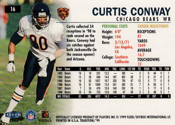 1999 Fleer Tradition #16 Curtis Conway Back