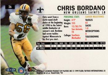 1999 Fleer Tradition #26 Chris Bordano Back