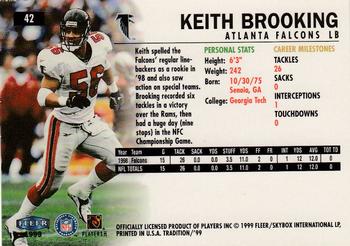 1999 Fleer Tradition #42 Keith Brooking Back