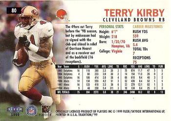 1999 Fleer Tradition #80 Terry Kirby Back
