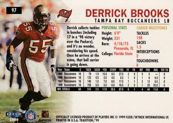 1999 Fleer Tradition #97 Derrick Brooks Back