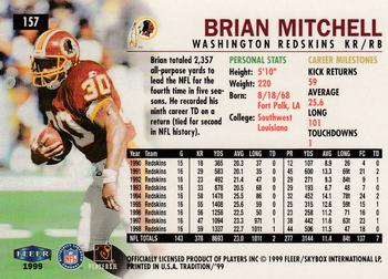 1999 Fleer Tradition #157 Brian Mitchell Back