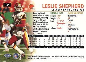 1999 Fleer Tradition #187 Leslie Shepherd Back