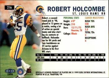 1999 Fleer Tradition #216 Robert Holcombe Back