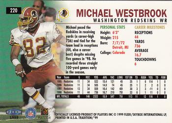 1999 Fleer Tradition #220 Michael Westbrook Back