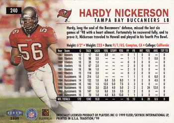 1999 Fleer Tradition #240 Hardy Nickerson Back