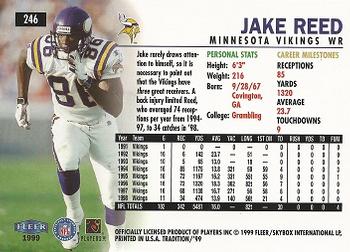 1999 Fleer Tradition #246 Jake Reed Back